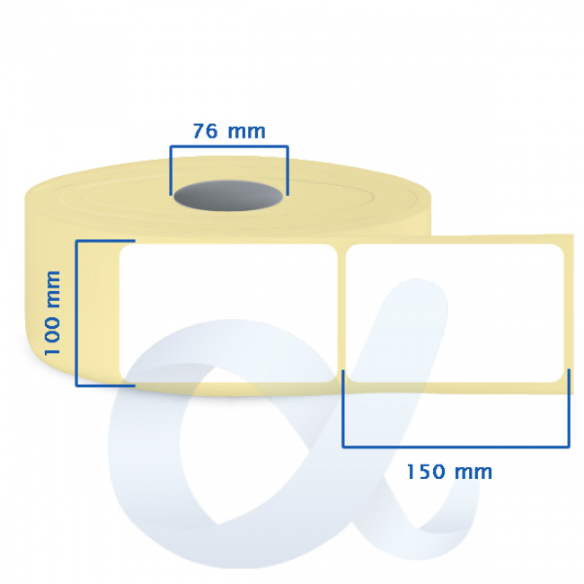 Самозалепващи термотрансферни етикети, полугланц, 100x150 mm/1000 бр./Ф76 - APL-TT103