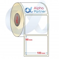 Direct Thermal Eco labels, for printing shipping labels, 100x90 mm/1400 labels per roll/76 mm core - APL-TDE091