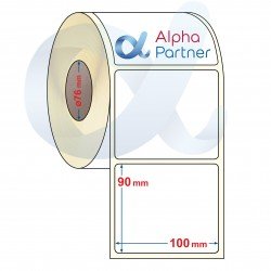 Direct Thermal Eco labels, for printing shipping labels, 100x90 mm/1400 labels per roll/76 mm core - APL-TDE091
