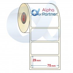 Self-adhesive thermal labels Eco, 75x29 mm/2500 pcs./Ф40 - APL-TDE188