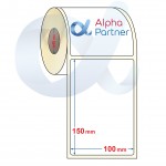 Bundle 16pcs. Direct Thermal Eco labels, for printing shipping labels, 100x150 mm/250 labels per roll/40 mm core - TAPL-TDE104