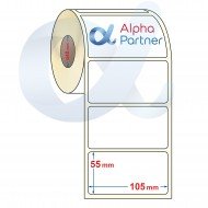 Self-adhesive thermal labels Eco, 105x55 mm/1400 pcs./Ф40 - APL-TDE110