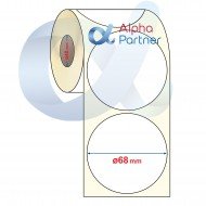 Самозалепващи термоетикети Eco, Fi68 mm/1100 бр./Ф40/кръгли - APL-TDE136