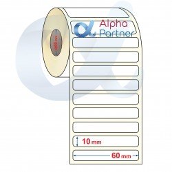 Self-adhesive thermal labels Eco, 60x10 mm/6000 pcs./Ф40 - APL-TDE142