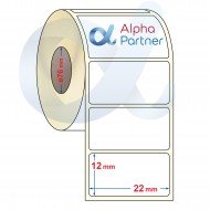 Self-adhesive thermal labels Eco, 22x12 mm/10000 pcs./Ф76 - APL-TDE144