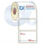 Self-adhesive thermal labels Eco, 100x72 mm/1000 pcs./Ф40 - APL-TDE157