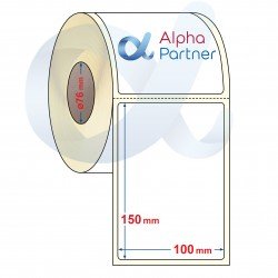 Direct Thermal Eco labels, for printing shipping labels, 100x150 mm/1000 labels per roll/76 mm core/perforation- APL-TDE167