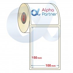 Direct Thermal Eco labels, for printing shipping labels, 100x150 mm/500 labels per roll/40 mm core/perforation - APL-TDE168