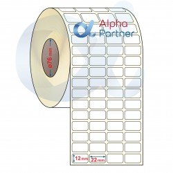 Eco self-adhesive thermal labels, 22x12 mm/four rows/40000 pcs./Ф76 - APL-TDE222
