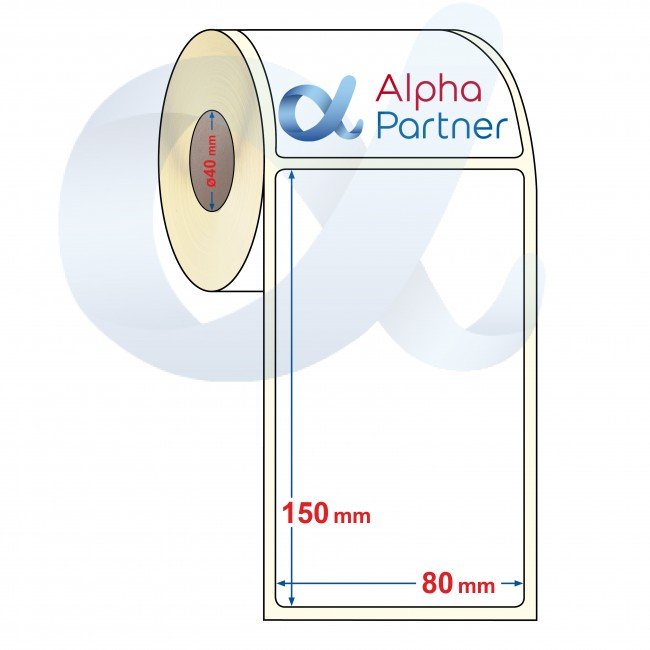 Self-adhesive thermal labels Eco, 80x150 mm/500 pcs./Ф40 - APL-TDE251 Self-adhesive thermal labels Eco, 80x150 mm/500 pcs./Ф40 - APL-TDE251