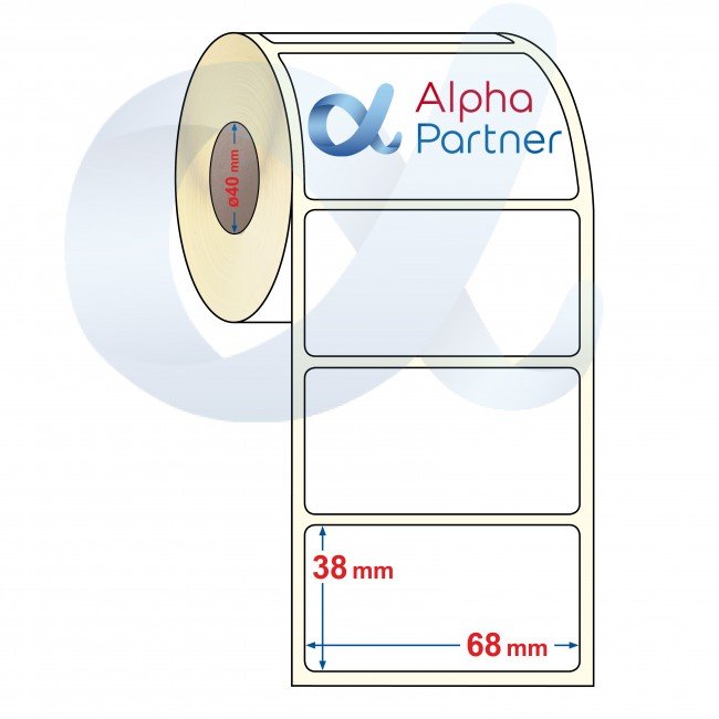 Best price for Direct Thermal Top labels, 68x38 mm/2000 labels per roll/40 mm core - APL-TDT053 - APL-TDT053 (  )