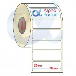 Self-adhesive thermal transfer labels, semi-gloss, 76x25 mm/6000 pcs./Ф76 - APL-TT061