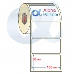 Self-adhesive thermal transfer labels, semi-gloss, 100x50 mm/1500 pcs./Ф40 - APL-TT080
