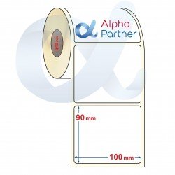Self-adhesive thermal transfer labels, semi-gloss, 100x90 mm/700 pcs./Ф40 - APL-TT092