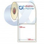 Self-adhesive thermal transfer labels, semi-gloss, 100x100 mm/800 pcs./Ф40 - APL-TT098