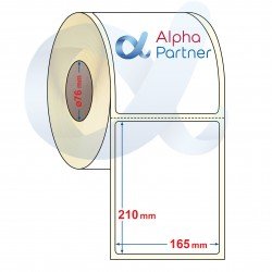 Self-adhesive thermal transfer labels, semi-gloss, 165x210 mm/800 pcs./Ф76/perforation - APL-TT215
