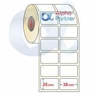 Self-adhesive thermal transfer labels, semi-gloss, 38x25 mm/double-row/5000 pcs/Ф40 - APL-TT203