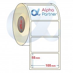 Self-adhesive thermal transfer labels, semi-gloss, 105x55 mm/2800 pcs./Ф76 - APL-TT109
