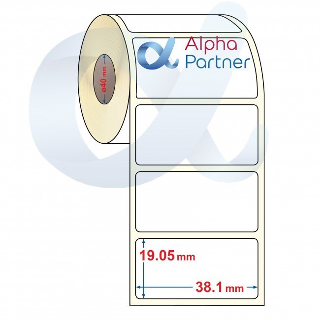 Топ цена за Самозалепващи термотрансферни етикети, полугланц, 38,1x19,05 mm/3000 бр./Ф40 - APL-TT154 - APL-TT154 (  )