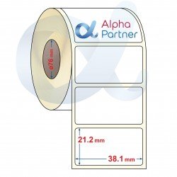 Self-adhesive thermal transfer labels, semi-gloss, 38.1x21.2 mm/6000 pcs/Ф76 - APL-TT156
