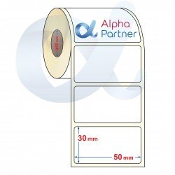 Self-adhesive thermal transfer labels, semi-gloss, 50x30 mm/1000 pcs./Ф40 - APL-TT165