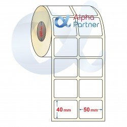 Self-adhesive thermal transfer labels, semi-gloss, 50x40 mm/double row/3800 pcs./Ф40 - APL-TT171