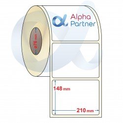 Self-adhesive thermal transfer labels, semi-gloss, for printing pallet labels, 210x148 mm/1000 pcs/Φ76 mm - APL-TT179