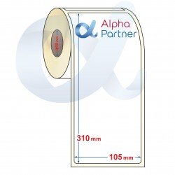 Self-adhesive thermal transfer labels, semi-gloss, 105x310 mm/250 pcs./Ф40 - APL-TT257