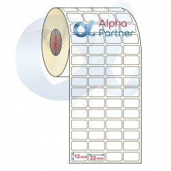 Self-adhesive thermal transfer labels, semi-gloss, 22x12 mm/four rows/20000 pcs/Ф40 - APL-TT223
