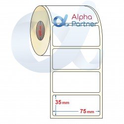 Self-adhesive thermal transfer labels, semi-gloss, 75x35 mm/2000 pcs./Ф40 - APL-TT287